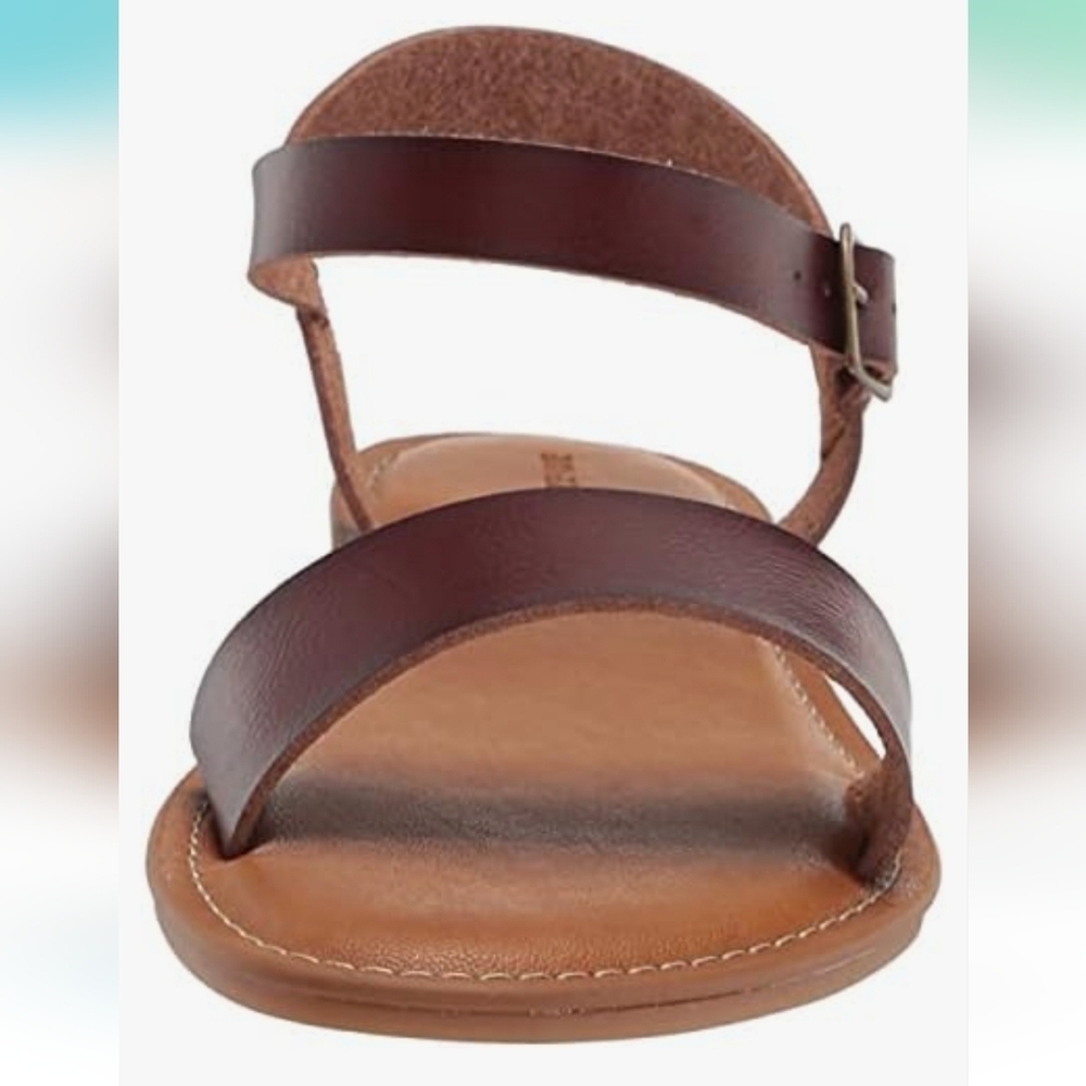 Amazon Essentials Women's Two Strap Buclke Sandals Brown Size 7.5W - Picture 6 of 11